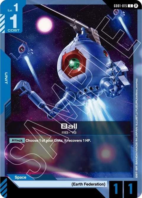 Ball GD01-015 GD01_b Gundam card from Edition Beta