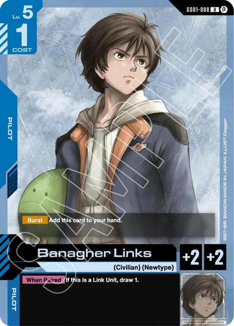 Banagher Links GD01-088 GD01_b Gundam card from Edition Beta