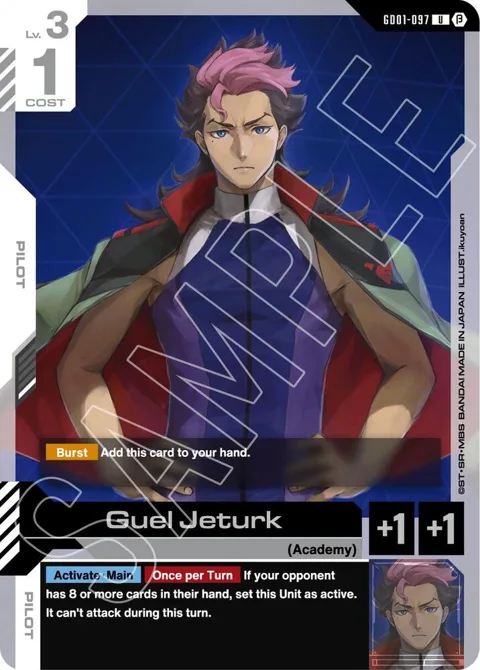 Guel Jeturk GD01-097 GD01_b Gundam card from Edition Beta
