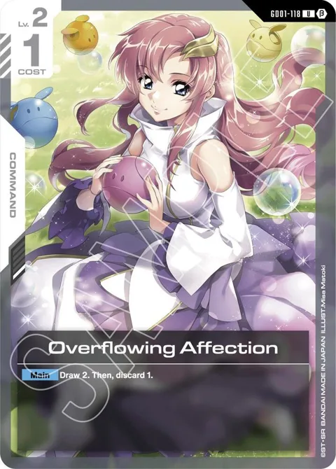 Overflowing Affection GD01-118 GD01_b Gundam card from Edition Beta