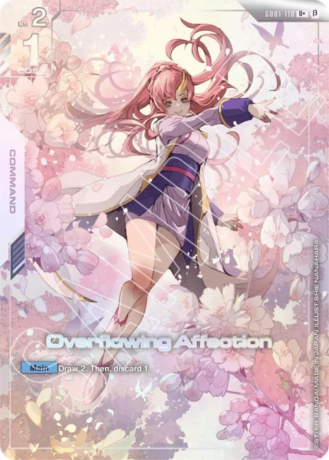 Overflowing Affection U+ GD01-118 GD01_b Gundam card from Edition Beta