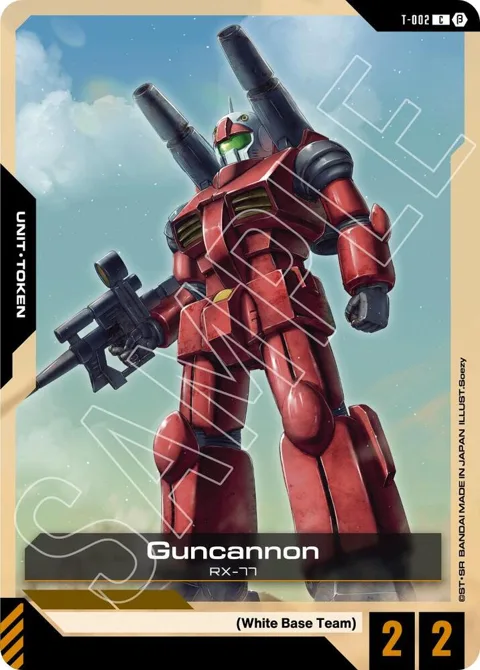 Guncannon Token T-002 GD01_b Gundam card from Edition Beta