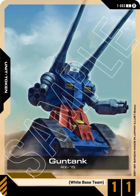 Guntank Token T-003 GD01_b Gundam card from Edition Beta