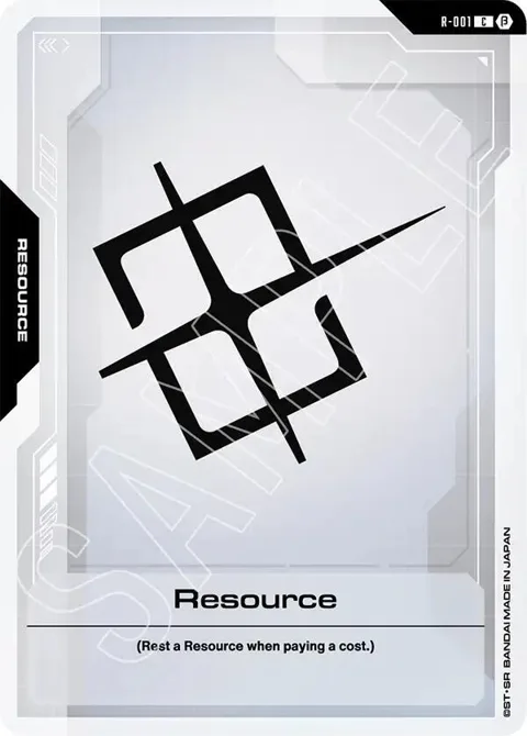 Resource R-001 GD01_b Gundam card from Edition Beta