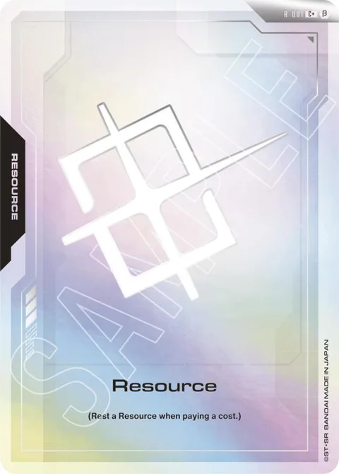 Resource C+ R-001 Gundam card from Edition Beta