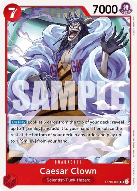 Caesar Clown OP10-006 One Piece card from Royal Blood