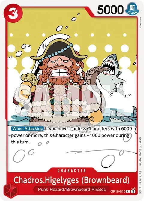 Chadros.Higelyges Brownbeard OP10-010 One Piece card from Royal Blood