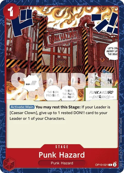 Punk Hazard OP10-021 One Piece card from Royal Blood