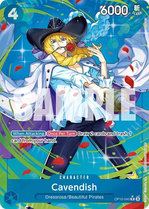 Cavendish Alt Art OP10-045 One Piece card from Royal Blood