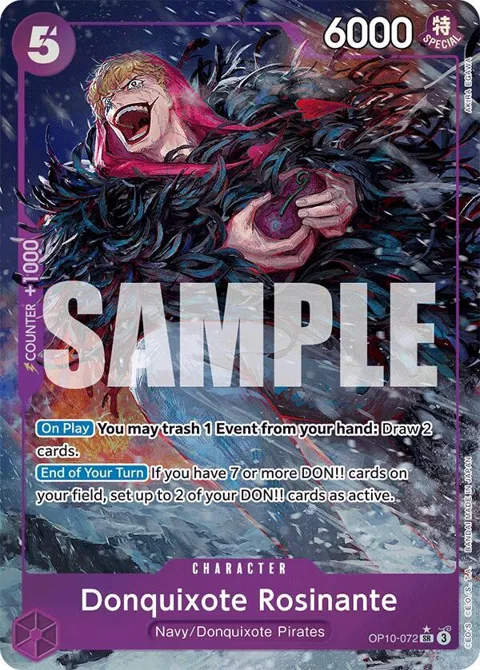 Donquixote Rosinante Alt Art OP10-072 One Piece card from Royal Blood
