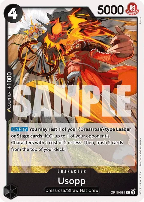 Usopp OP10-081 One Piece card from Royal Blood