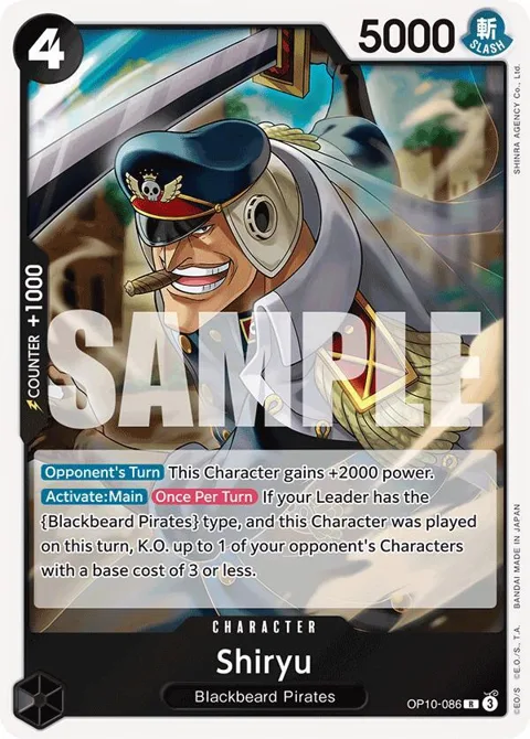 Shiryu OP10-086 One Piece card from Royal Blood