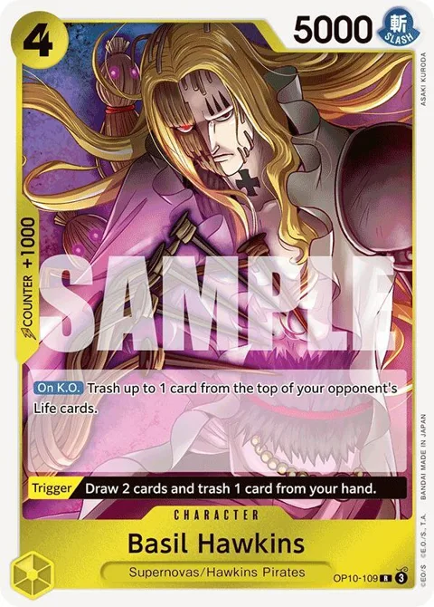 Basil Hawkins OP10-109 OP10 One Piece card from Royal Blood