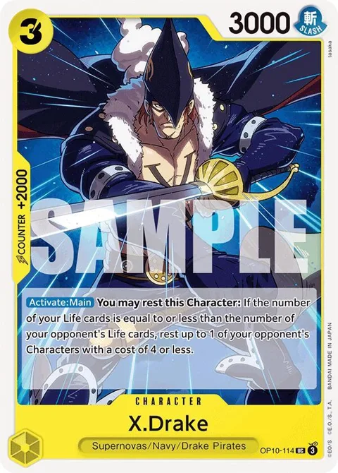 X.Drake OP10-114 One Piece card from Royal Blood