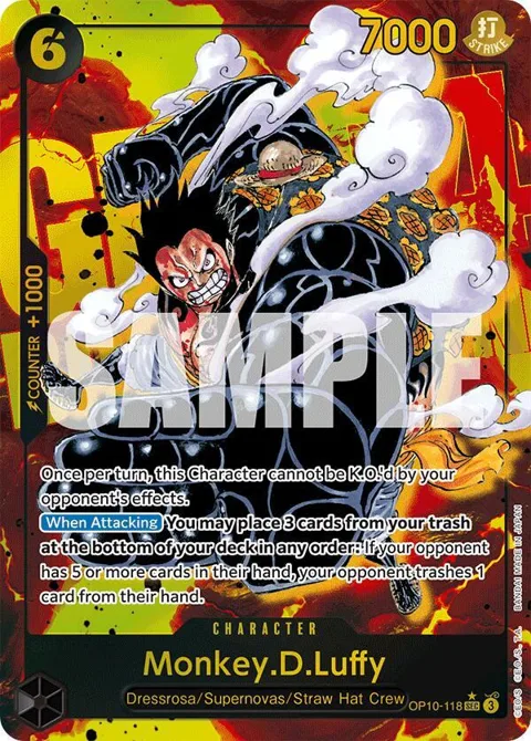 Monkey.D.Luffy Alt Art OP10-118 One Piece card from Royal Blood