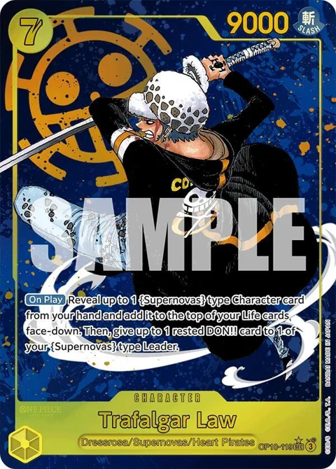 Trafalgar Law Alt Art OP10-119 One Piece card from Royal Blood