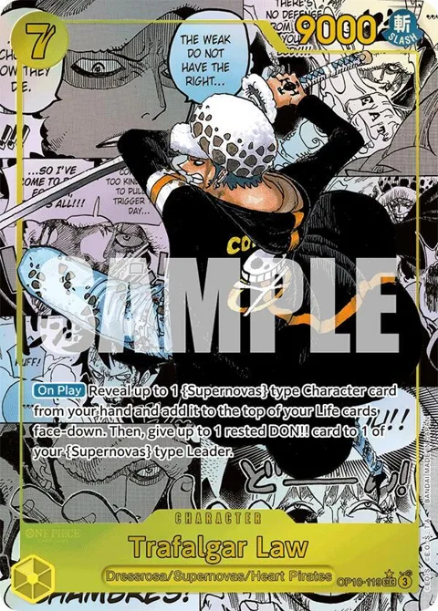 Trafalgar Law Manga OP10-119 One Piece card from Royal Blood