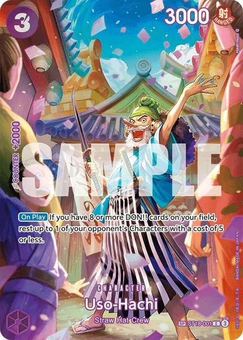 Uso-Hachi SP ST18-001 One Piece card from Royal Blood