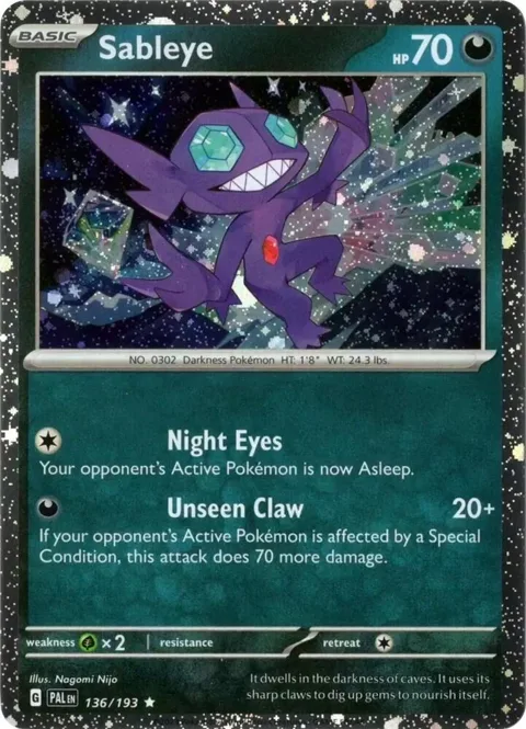 Sableye Cosmos Holo #136/193 Holofoil Pokémon card from Miscellaneous Cards & Products