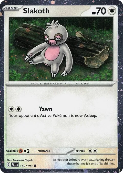 Slakoth Cosmos Holo #160/193 Holofoil Pokémon card from Miscellaneous Cards & Products
