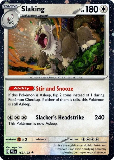 Slaking Cosmos Holo #162/193 Holofoil Pokémon card from Miscellaneous Cards & Products