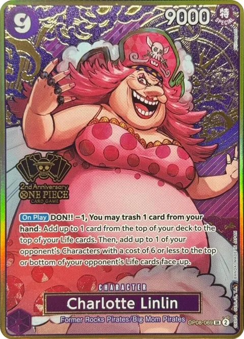 Charlotte Linlin One Piece Japanese Version 2nd Anniversary Set OP08-069 One Piece card from One Piece Promotion Cards