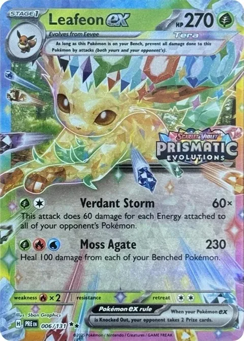 Leafeon ex - 006/131 Prismatic Evolutions Stamp #006/131 Holofoil Pokémon card from Miscellaneous Cards & Products