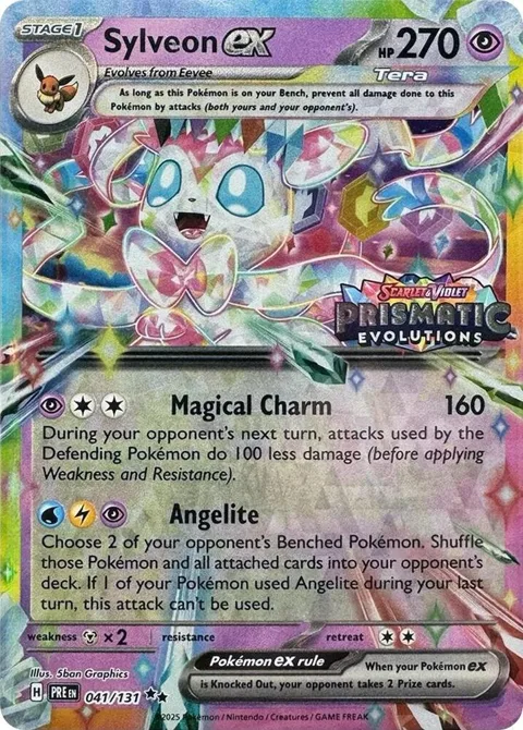 Sylveon ex - 041/131 Prismatic Evolutions Stamp #041/131 Holofoil Pokémon card from Miscellaneous Cards & Products