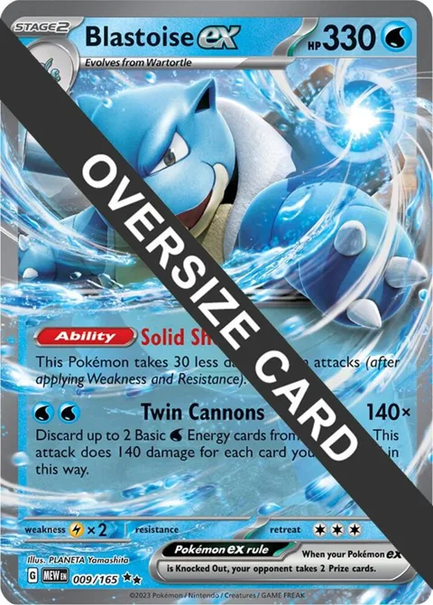 Blastoise ex #009/165 Holofoil Pokémon card from Jumbo Cards