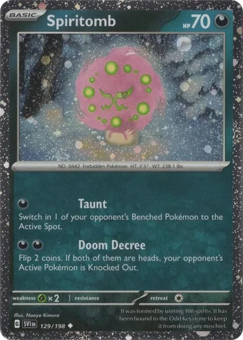 Spiritomb - 129/198 Cosmos Holo #129/198 Holofoil Pokémon card from Miscellaneous Cards & Products