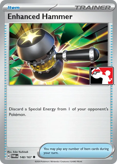 Enhanced Hammer #148/167 Pokémon card from Prize Pack Series Cards