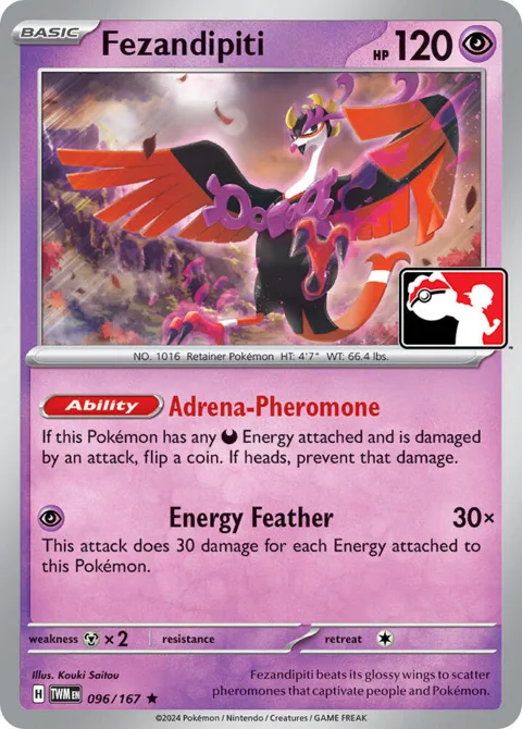 Fezandipiti #096/167 Pokémon card from Prize Pack Series Cards
