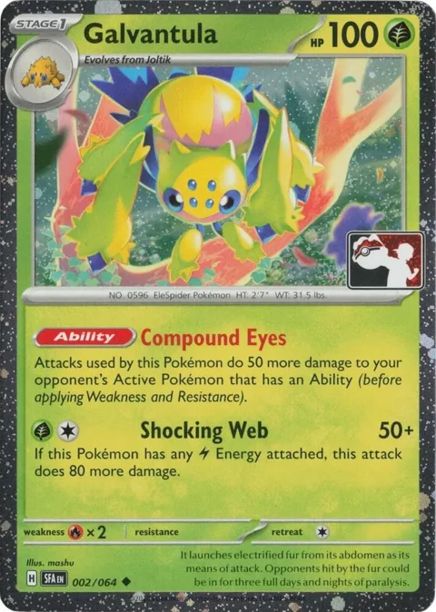 Galvantula - 002/064 Cosmos Holo #002/064 Holofoil Pokémon card from Prize Pack Series Cards