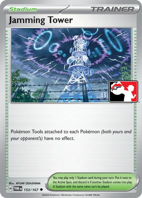 Jamming Tower #153/167 Pokémon card from Prize Pack Series Cards