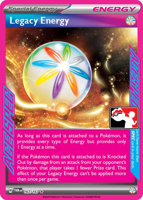 Legacy Energy #167/167 Holofoil Pokémon card from Prize Pack Series Cards