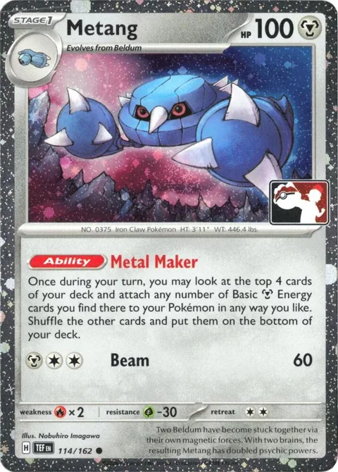 Metang - 114/162 Cosmos Holo #114/162 Holofoil Pokémon card from Prize Pack Series Cards