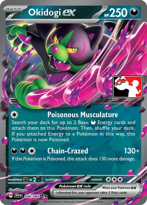 Okidogi ex #036/064 Holofoil Pokémon card from Prize Pack Series Cards