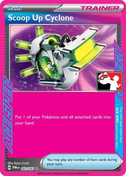 Scoop Up Cyclone #162/167 Holofoil Pokémon card from Prize Pack Series Cards
