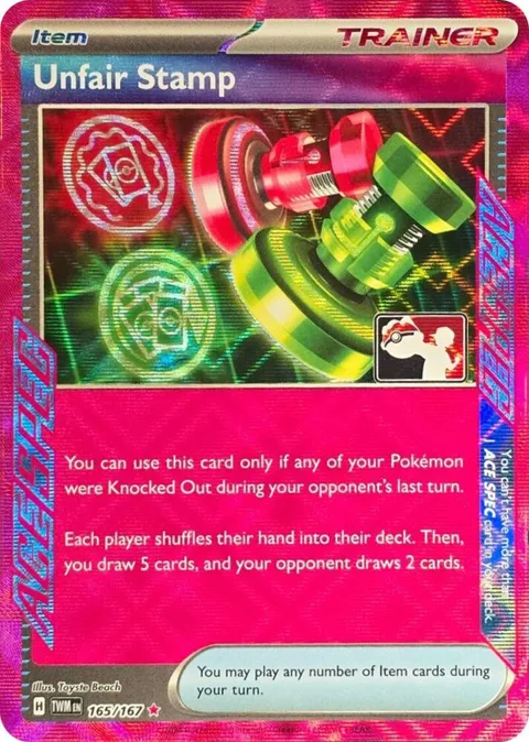 Unfair Stamp #165/167 Holofoil Pokémon card from Prize Pack Series Cards