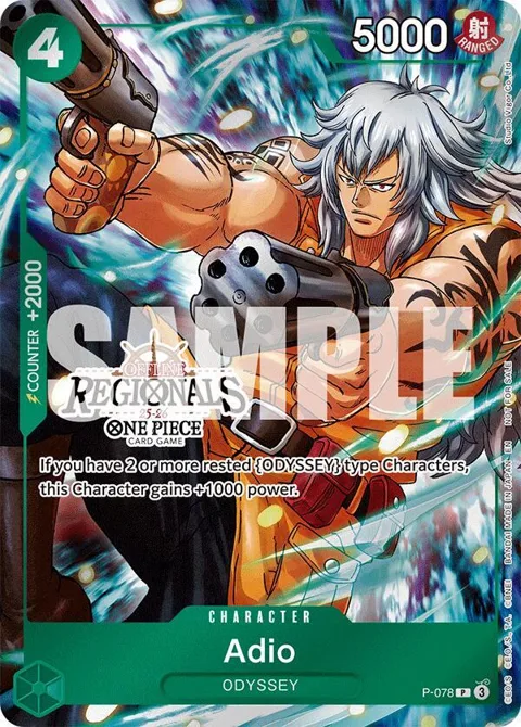 Adio Offline Regional Participation Pack 2025 Vol.1 P-078 One Piece card from One Piece Promotion Cards