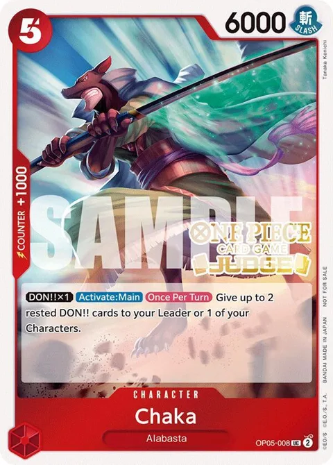 Chaka Judge Pack Vol. 5 OP05-008 One Piece card from One Piece Promotion Cards