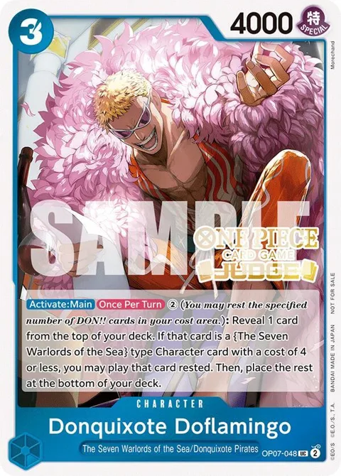 Donquixote Doflamingo Judge Pack Vol. 5 OP07-048 One Piece card from One Piece Promotion Cards