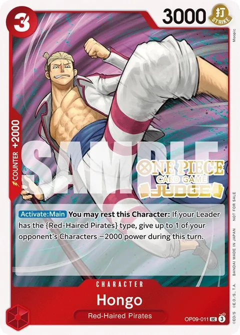 Hongo Judge Pack Vol. 5 OP09-011 One Piece card from One Piece Promotion Cards