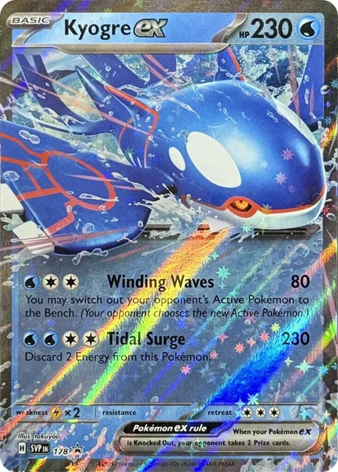 Kyogre ex #178 Holofoil Pokémon card from Scarlet & Violet Promo Cards