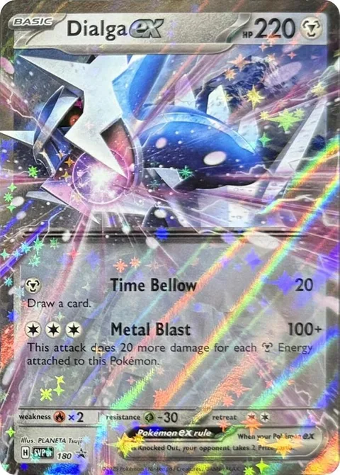 Dialga ex #180 Holofoil Pokémon card from Scarlet & Violet Promo Cards