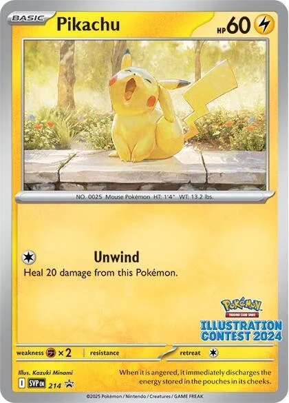 Pikachu - 214 Illustration Contest 2024 #214 Pokémon card from Scarlet & Violet Promo Cards