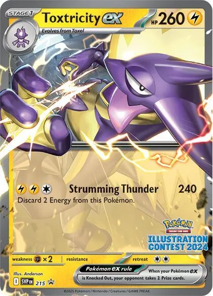 Toxtricity ex - 215 Illustration Contest 2024 #215 Pokémon card from Scarlet & Violet Promo Cards