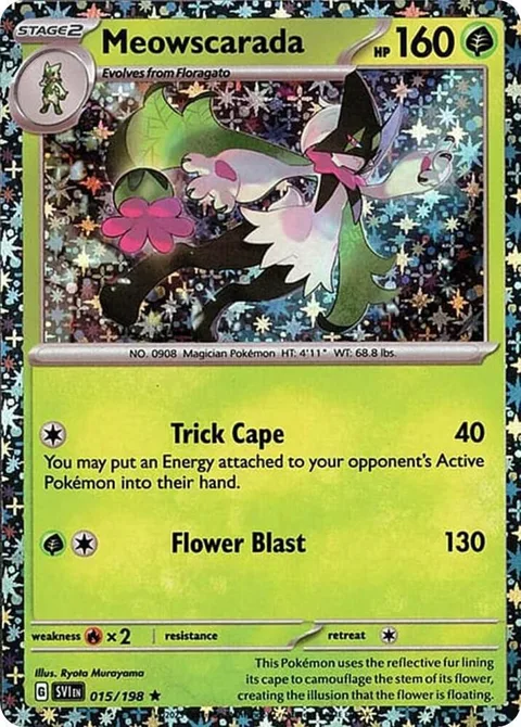 Meowscarada - 015/198 Sparkle Holo #015/198 Holofoil Pokémon card from Miscellaneous Cards & Products