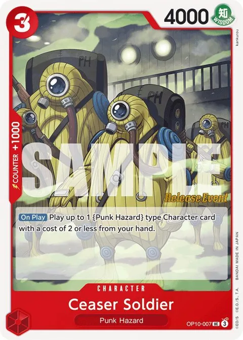 Ceaser Soldier OP10-007 Pre-Release One Piece card from Royal Blood Release Event Cards