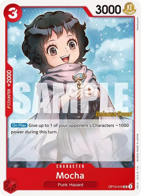 Mocha OP10-015 Pre-Release One Piece card from Royal Blood Release Event Cards